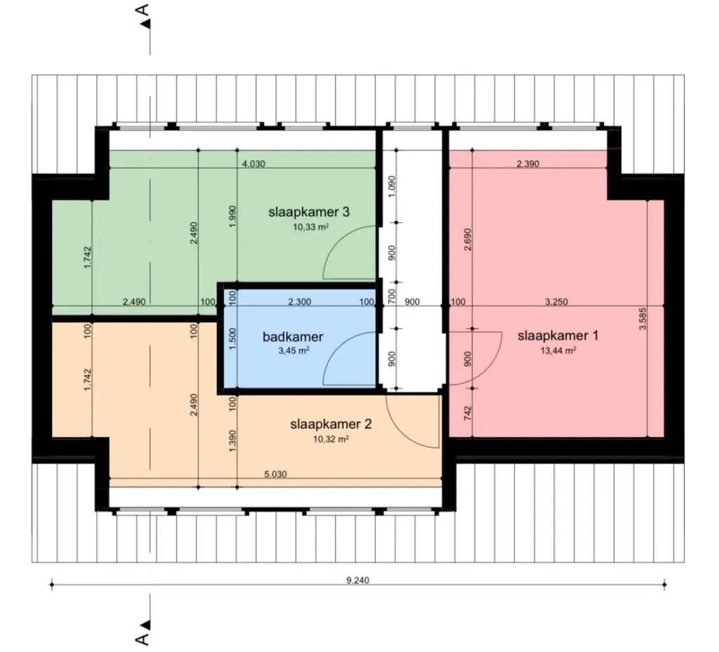 Bouwkundige tekening plattegrond